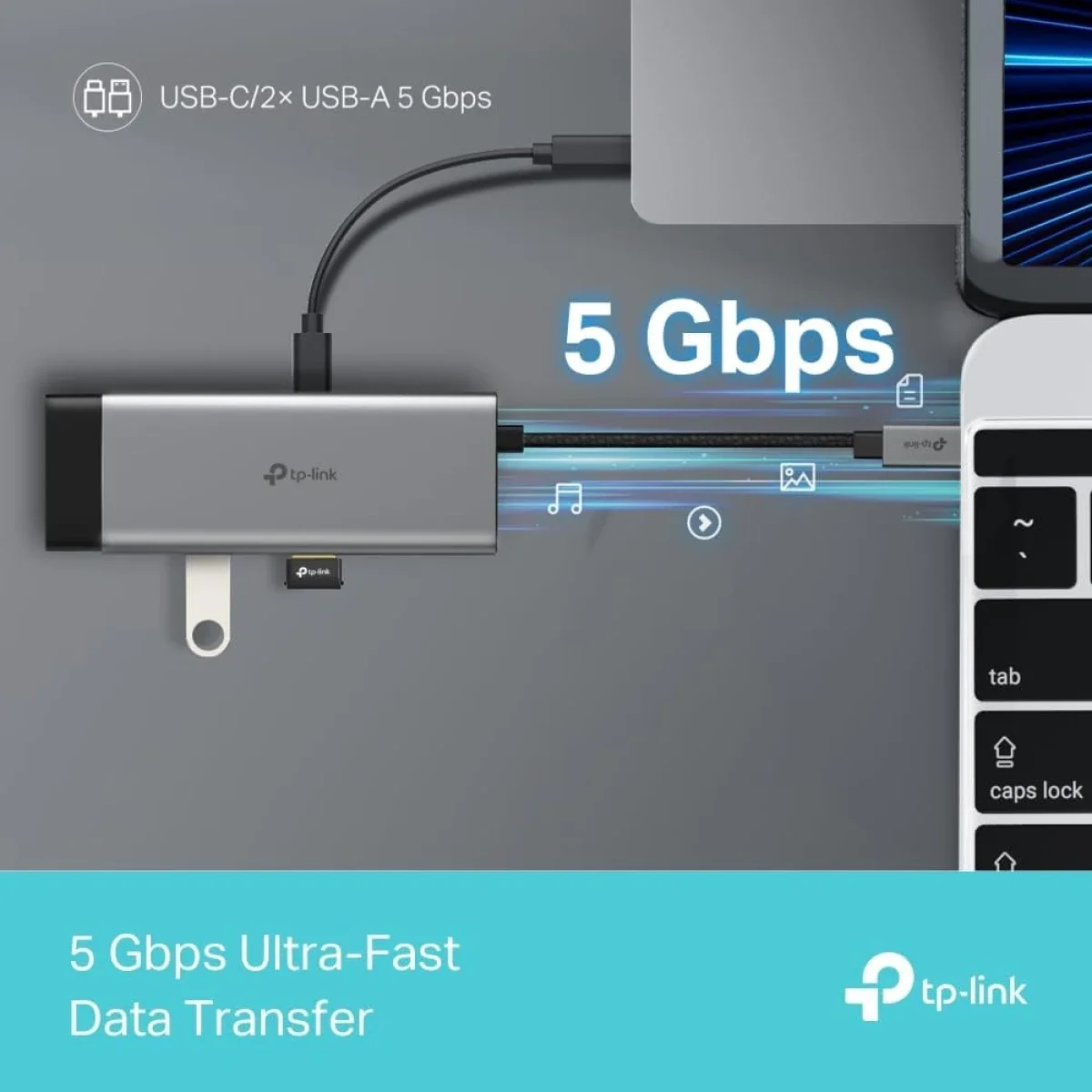 TP-LINK UH5020C USB Type-C 5-in-1 Hub with 4K HDMI, 100W PD and USB 3.0 - Thumbnail 8