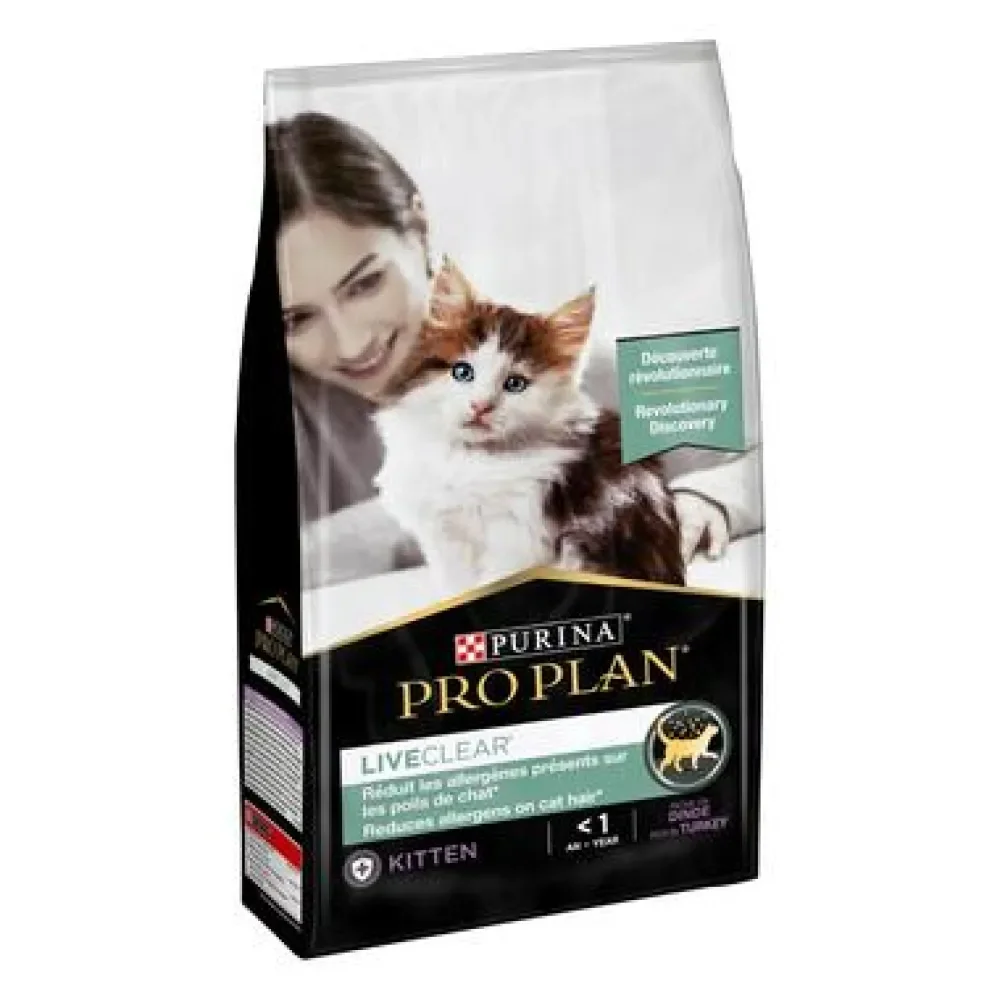 طعام جاف للقطط الصغيرة PURINA Pro Plan LiveClear غني بالديك الرومي 1.4 كجم