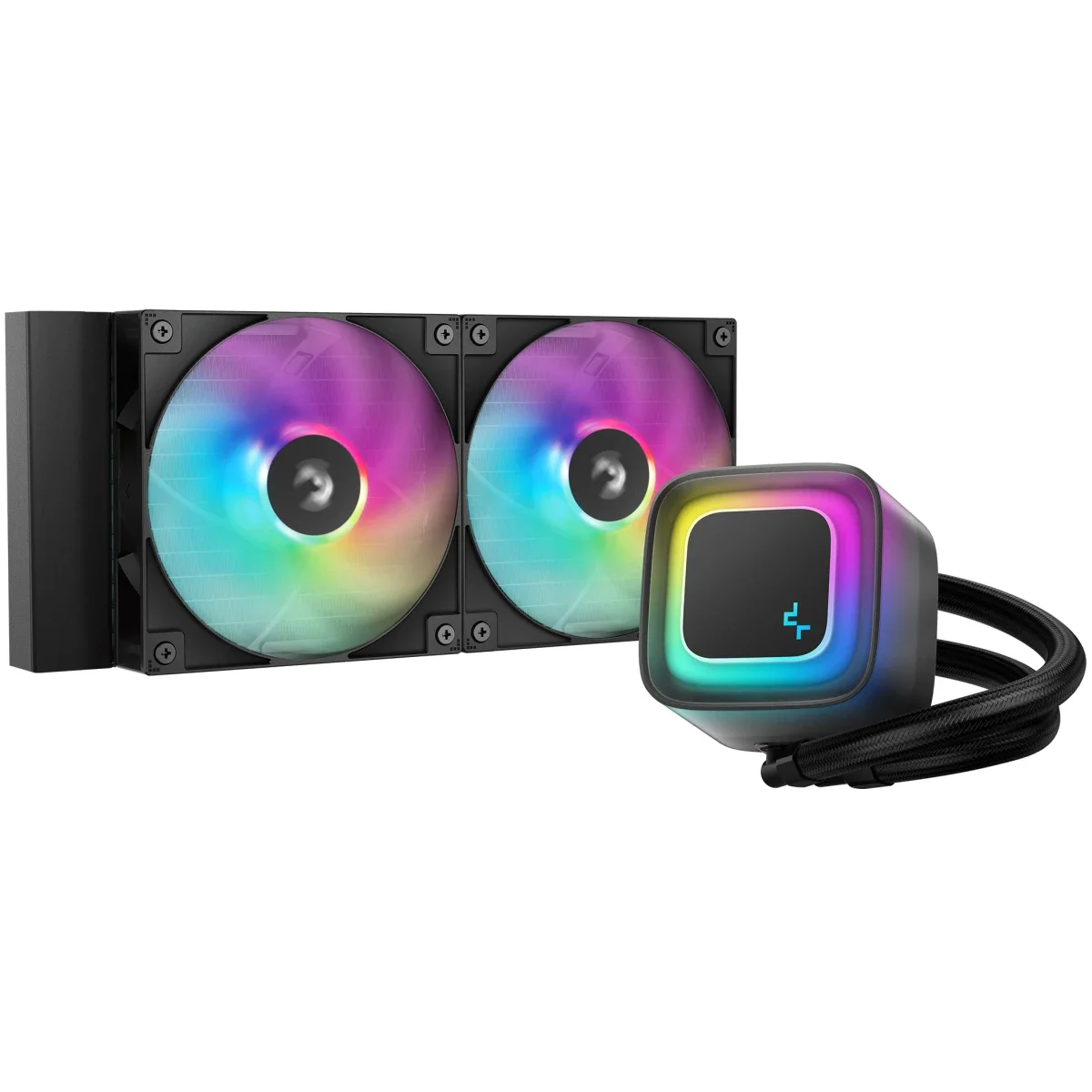 مبرد سائل للمعالج DeepCool LE240 V2 مع راديتر 240mm ومراوح ARGB - أسود - Image 2