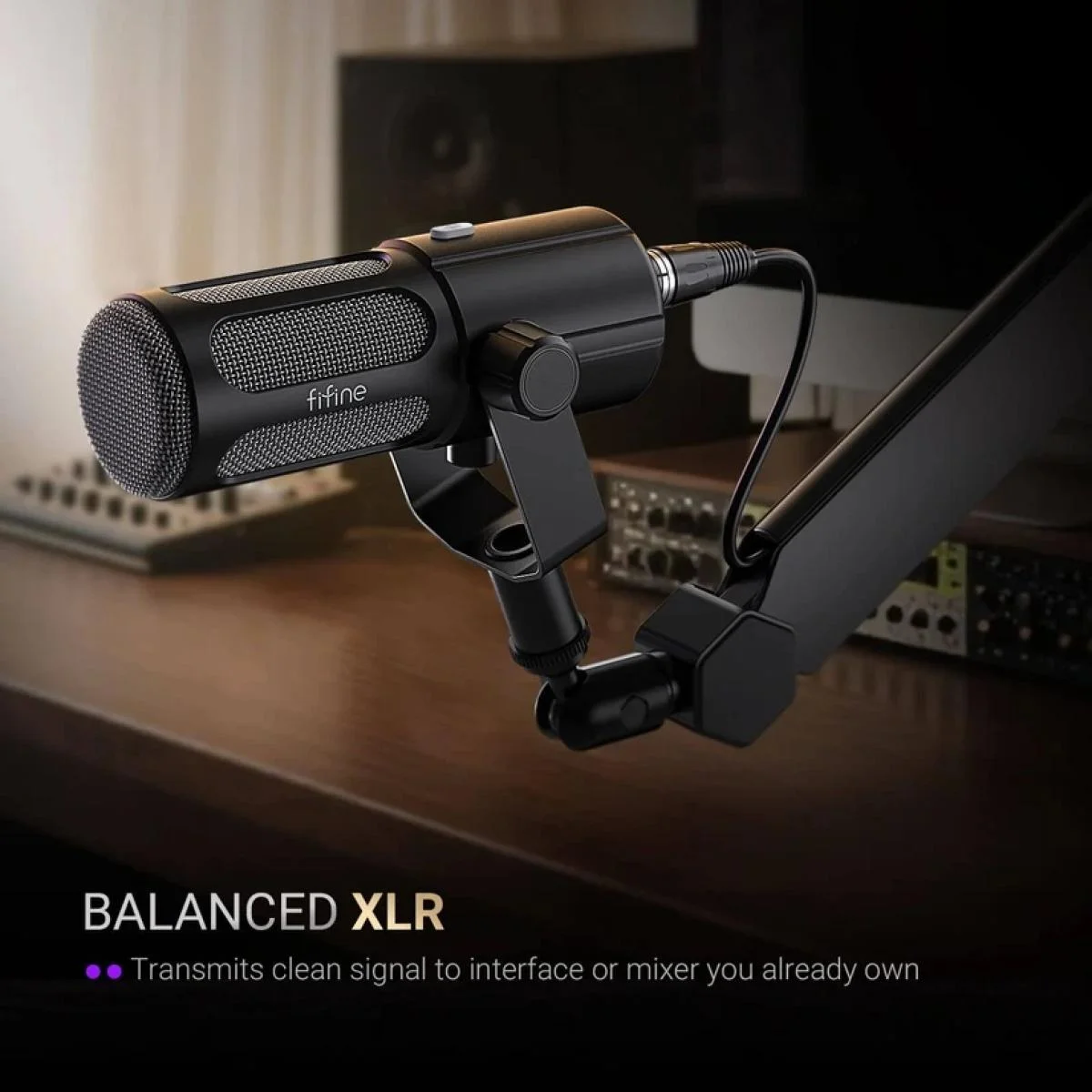 ميكروفون FIFINE AmpliTank Tank 6 ديناميكي USB/XLR - أسود - Thumbnail 3