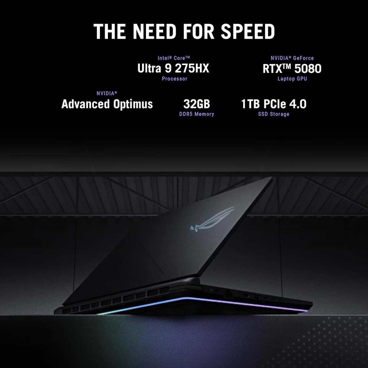 Asus ROG Strix G16 (2025) G615LW Gaming Laptop, Core Ultra 9 275HX 24-Core, RTX 5080 16GB DDR7, 16-inch IPS 2.5K 240Hz, Volt Green - Thumbnail 7
