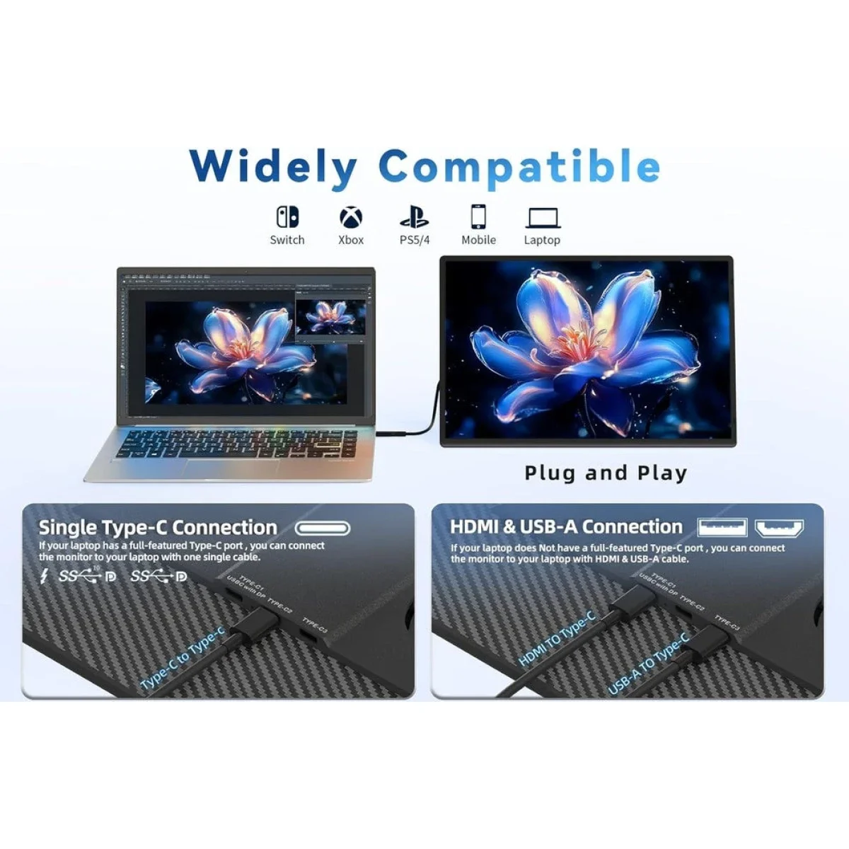 شاشة محمولة V2COM N3 Pro 16 إنش IPS بدقة 2.5K QHD مع سماعات - Thumbnail 8