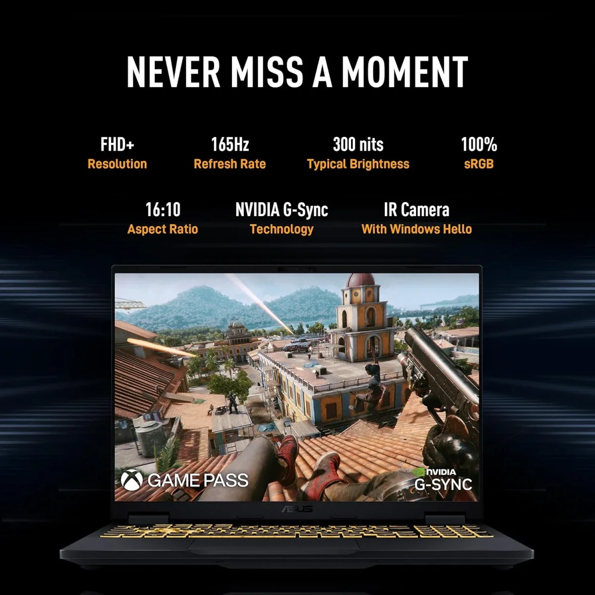Asus TUF Gaming F16 (2025) FX608JMR Gaming Laptop 16-Inch WUXGA IPS 165Hz Core i7-14650HX RTX 5060 16GB RAM 512GB SSD Jaeger Gray - Thumbnail 2
