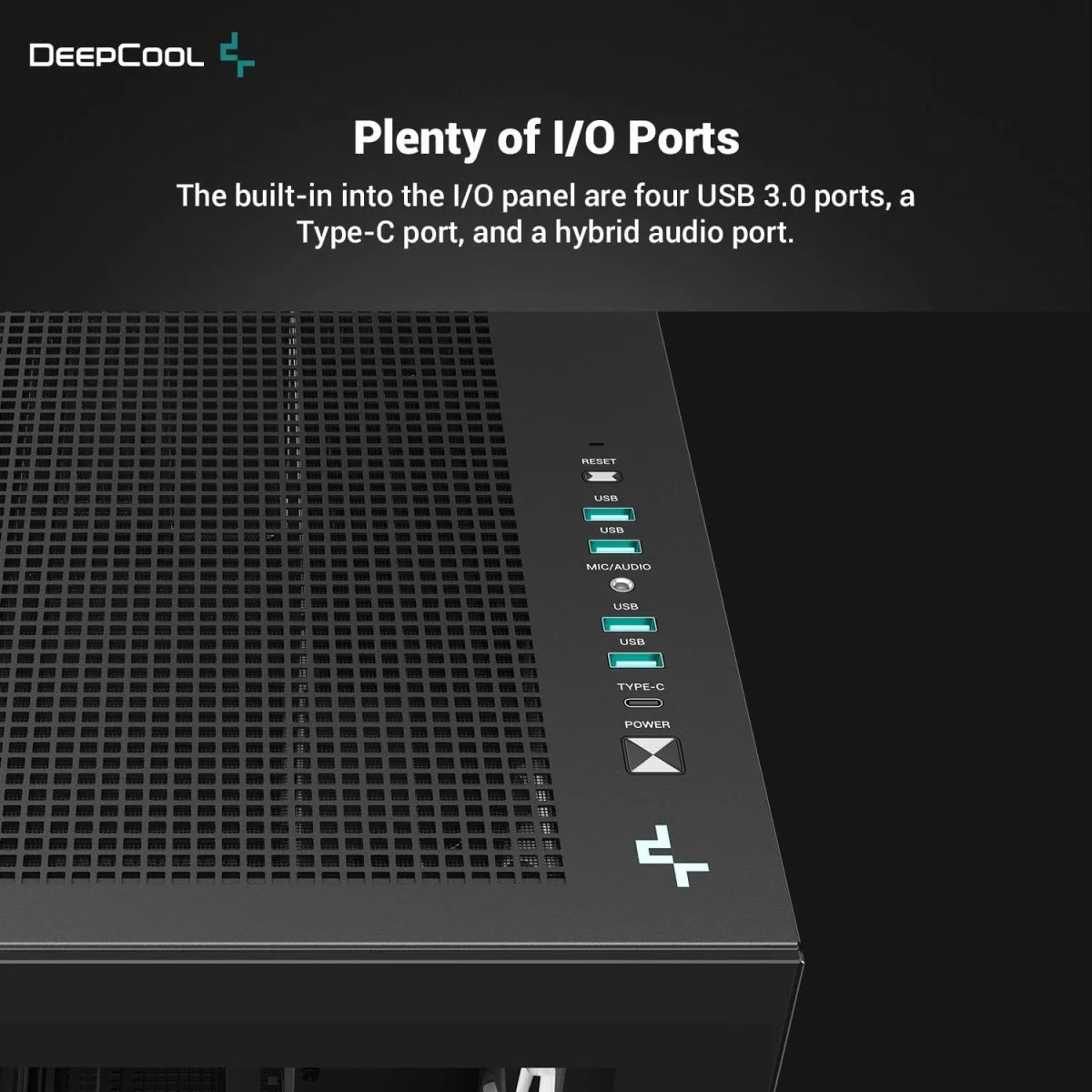 هيكل كمبيوتر DeepCool CH780 ATX+ بانورامي ثنائي الحجرة Full Tower مع كابل Riser Gen 4 و3 مراوح Trinity 140mm ARGB - أسود - Image 5