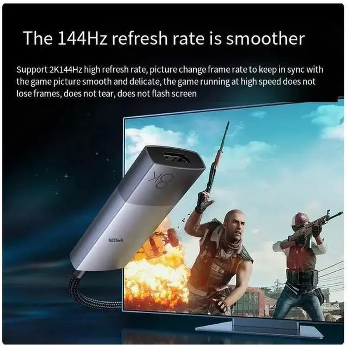 محول Ugreen 40948 من DisplayPort 1.4 إلى HDMI 2.1 أنثى، 8K 144Hz - Image 3