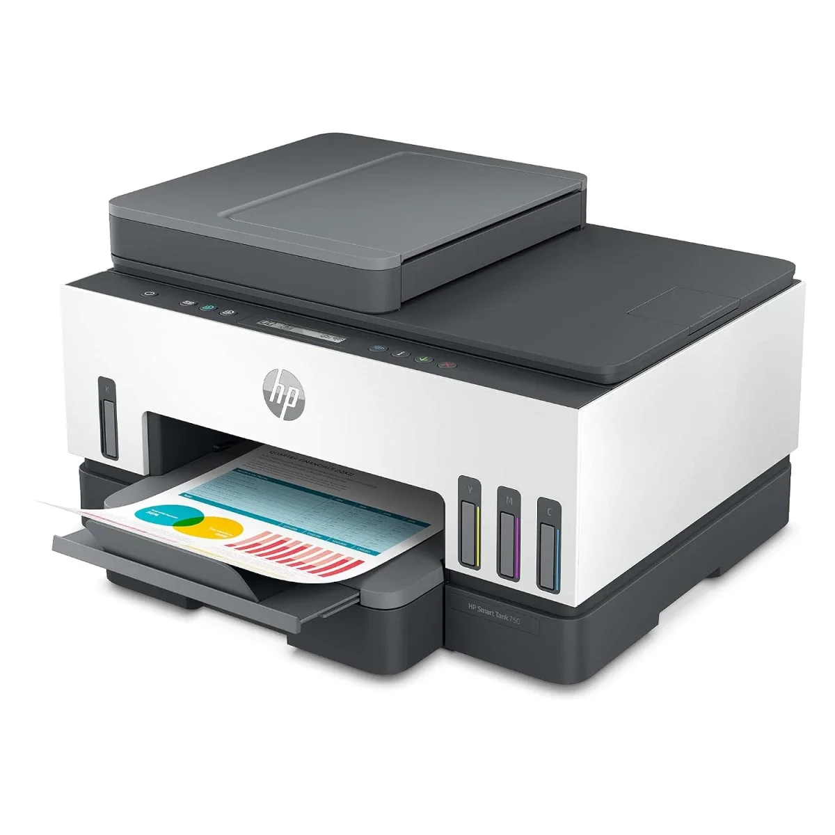 HP Smart Tank 750 All-in-One Color Printer, Auto Duplex, Wi-Fi, ADF, Print, Scan & Copy - Image 2
