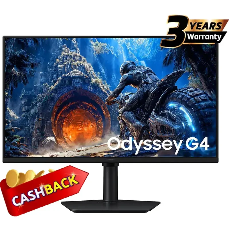 شاشة ألعاب Samsung Odyssey G4 25 إنش Full HD بتردد 300Hz واستجابة 1ms GTG وتقنية IPS – S25HG402EMXUE
