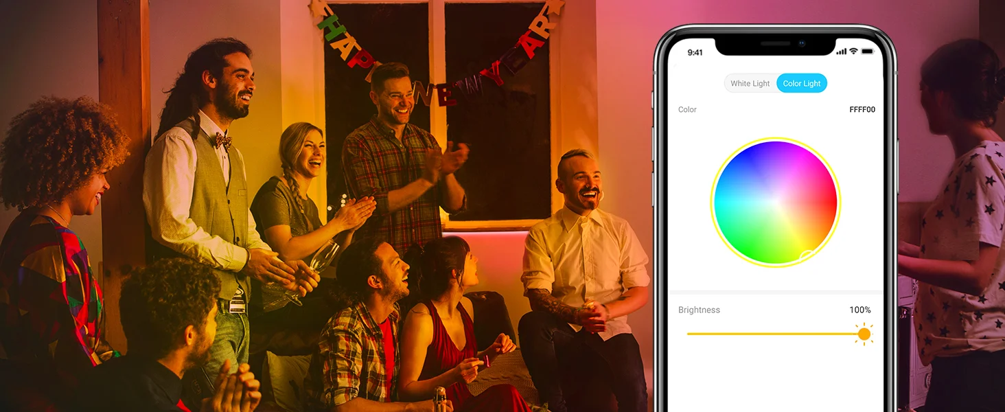لمبة ذكية LED Wi‑Fi من TP-LINK Tapo L530E RGBW قابلة للتعتيم 16 مليون لون بقدرة مكافئة 60 واط - Image 10