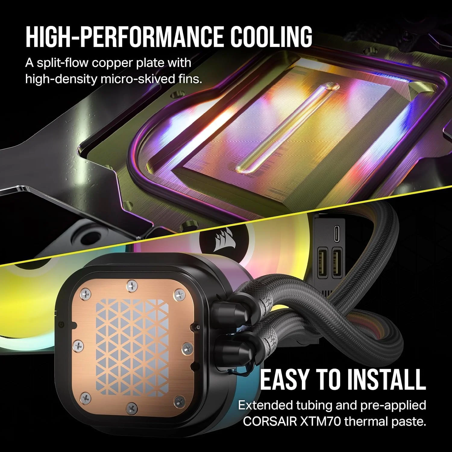 مبرد معالج سائل Corsair iCUE LINK H100i RGB بحجم 240 ملم CW-90601001WW - Image 8