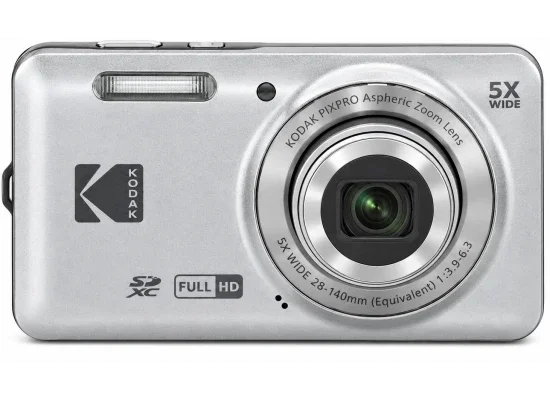 كاميرا رقمية Kodak FZ55 بدقة 16MP وزوم بصري 5x باللون الفضي