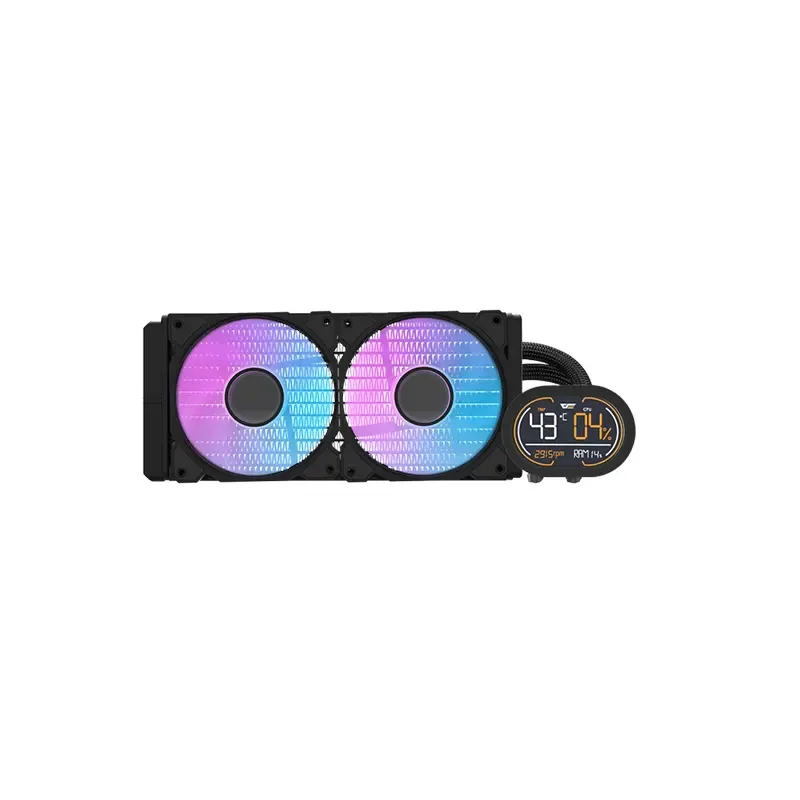 مبرد معالج مائي DarkFlash DH240D بشاشة عرض وراديتر ألمنيوم 240 ملم، أسود – WAVE DH-240D ARGB - Image 4