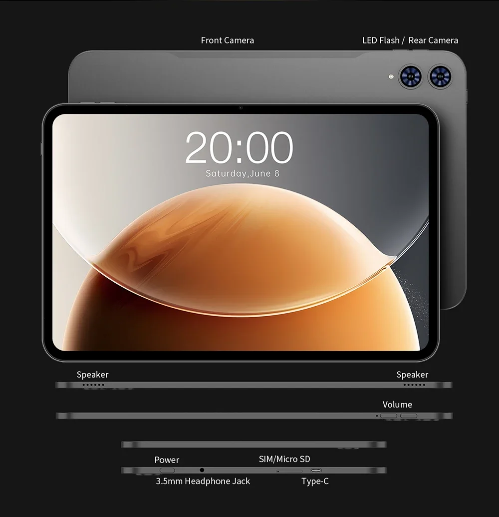 TECLAST T65 (2025) 13.4-inch 120Hz Android 16 Wi-Fi & LTE Tablet, 256GB, Gray - Thumbnail 30