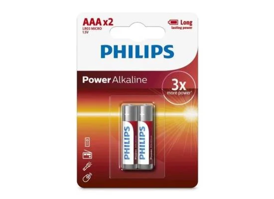 بطاريات Philips Power Alkaline AAA عدد 2 - Image 2