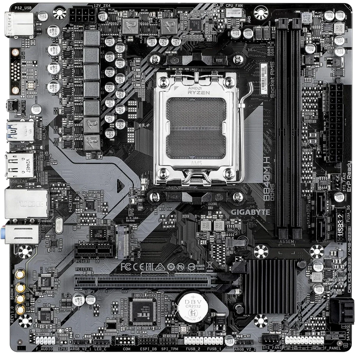 GIGABYTE B840M H Micro-ATX AM5 Motherboard with DDR5 and PCIe 4.0 - Image 2
