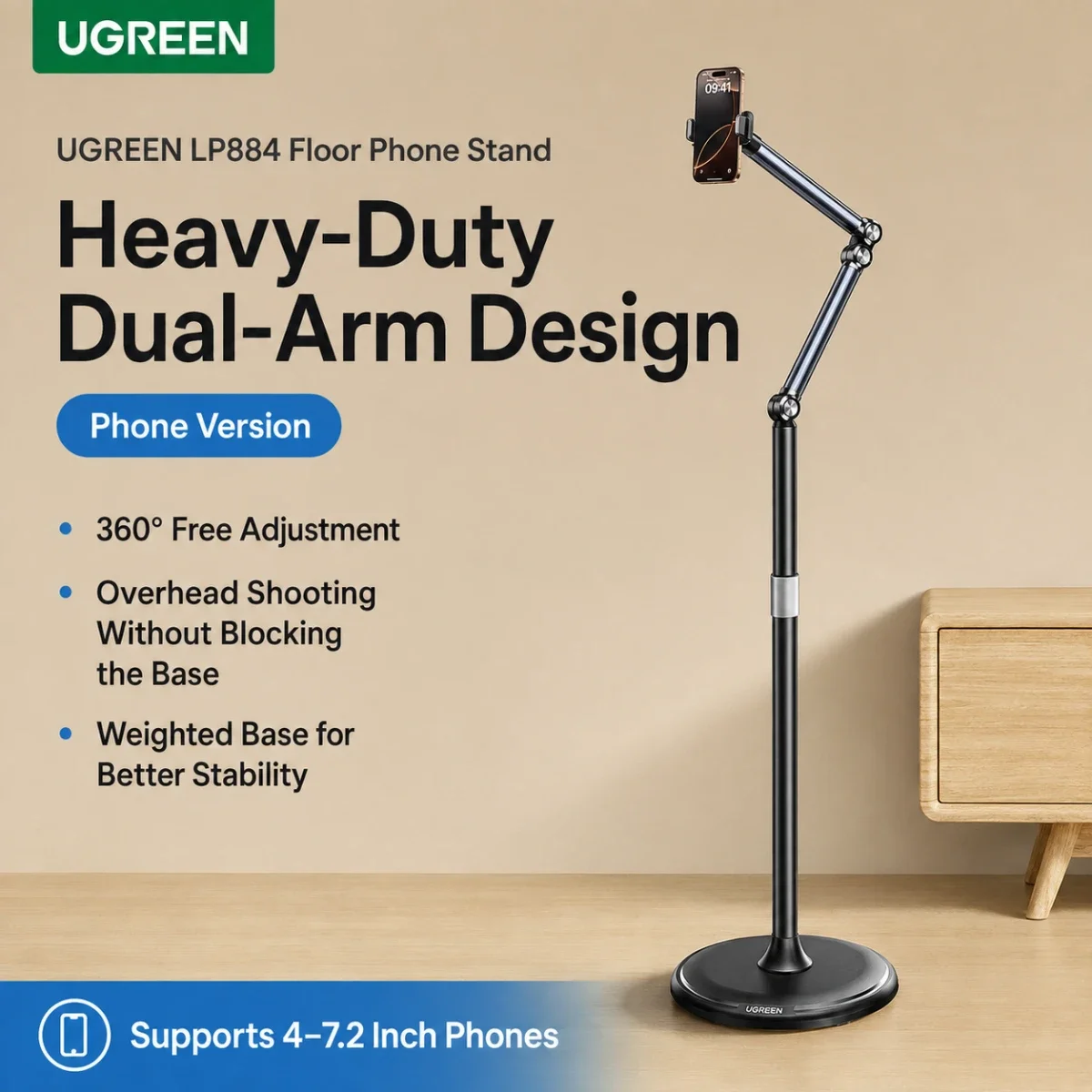Ugreen LP884 Floor-Standing Phone Holder 1.7m (45710) - Image 2