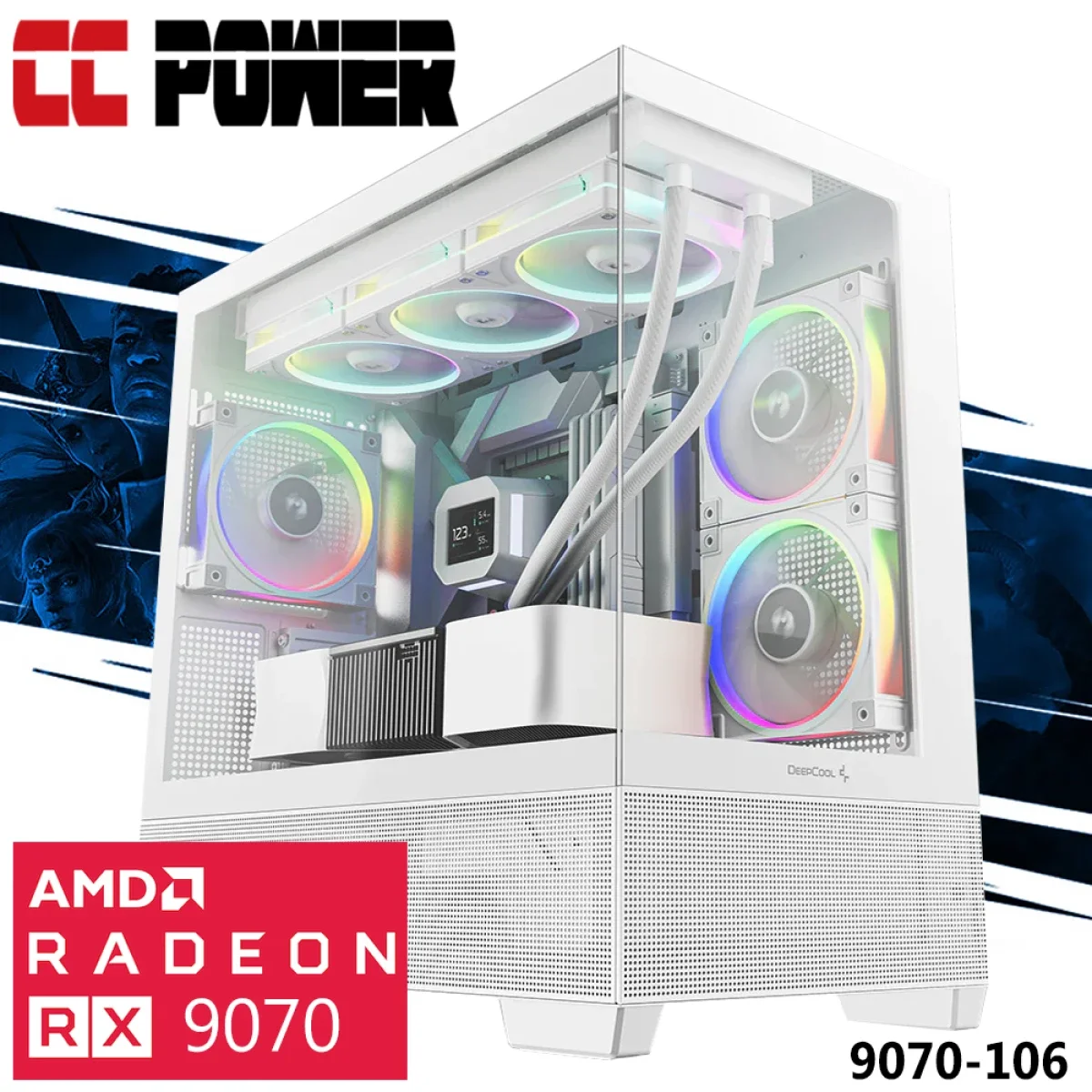City Center Computers CC Power 9070-106 Gaming PC Intel Core Ultra 5 245K AMD Radeon RX 9070 16GB 16GB RAM 1TB SSD Liquid Cooler