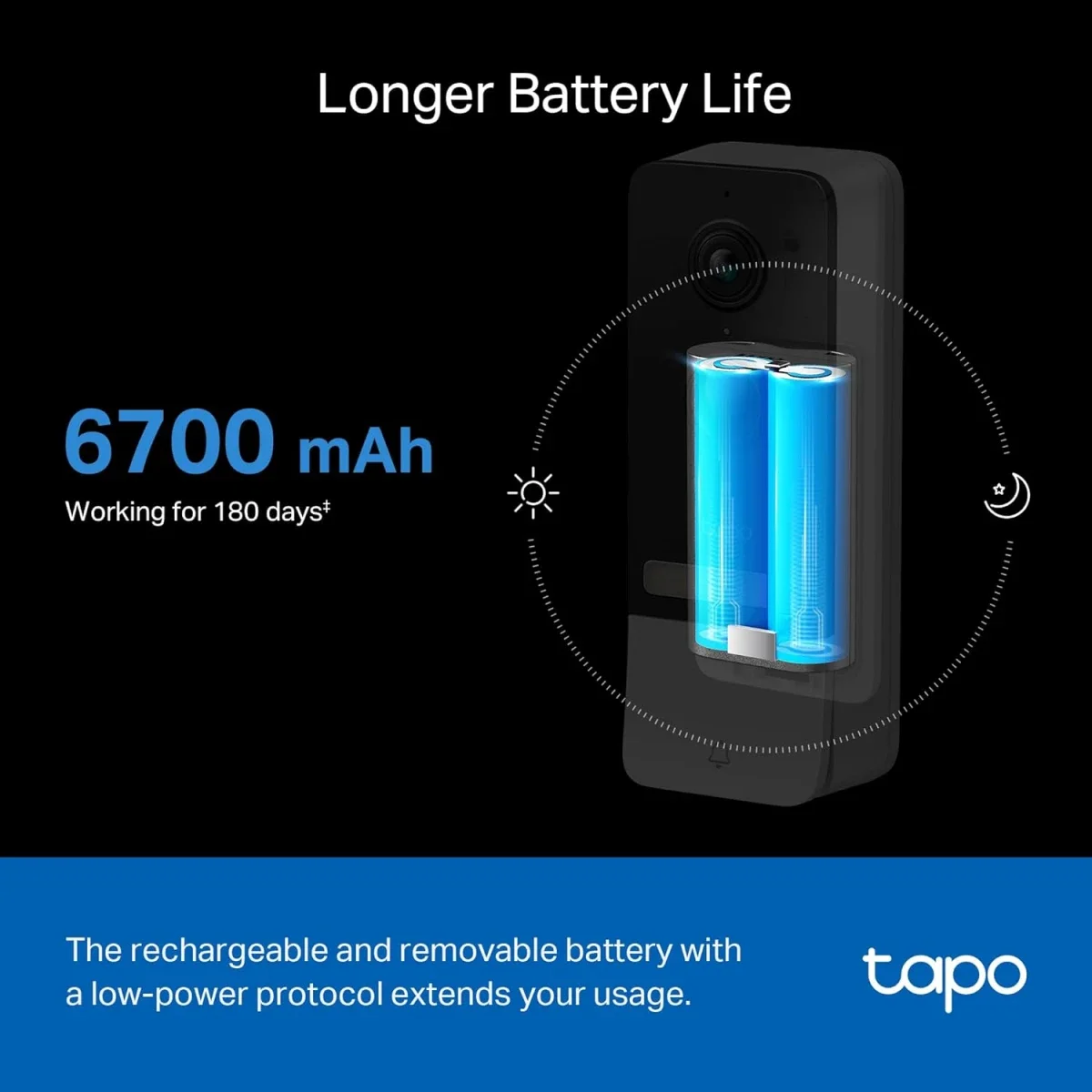 كاميرا جرس باب ذكية TP-LINK Tapo D230S1 مع جرس، 2K+ 5MP - Thumbnail 6