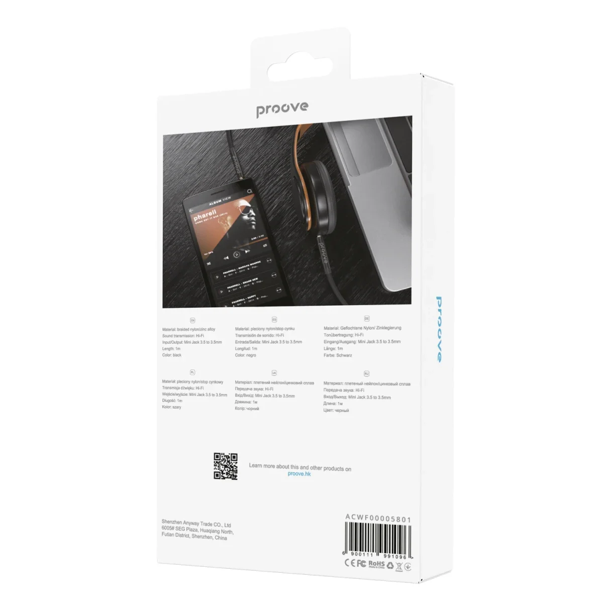 Proove Weft 3.5mm AUX Audio Cable 1m Black - Image 4