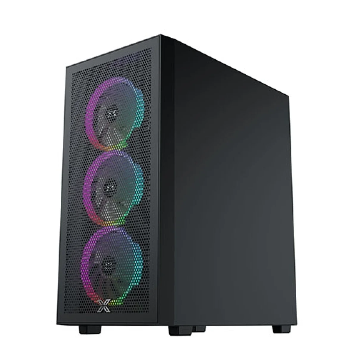 هيكل ألعاب XIGMATEK Gaming Z ATX أسود بشبك معدني وزجاج مقوى و4 مراوح LED - Thumbnail 3