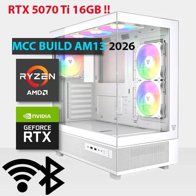 كمبيوتر ألعاب AMD Ryzen 5 9600X مع RTX 5070 Ti 16GB - Image 1