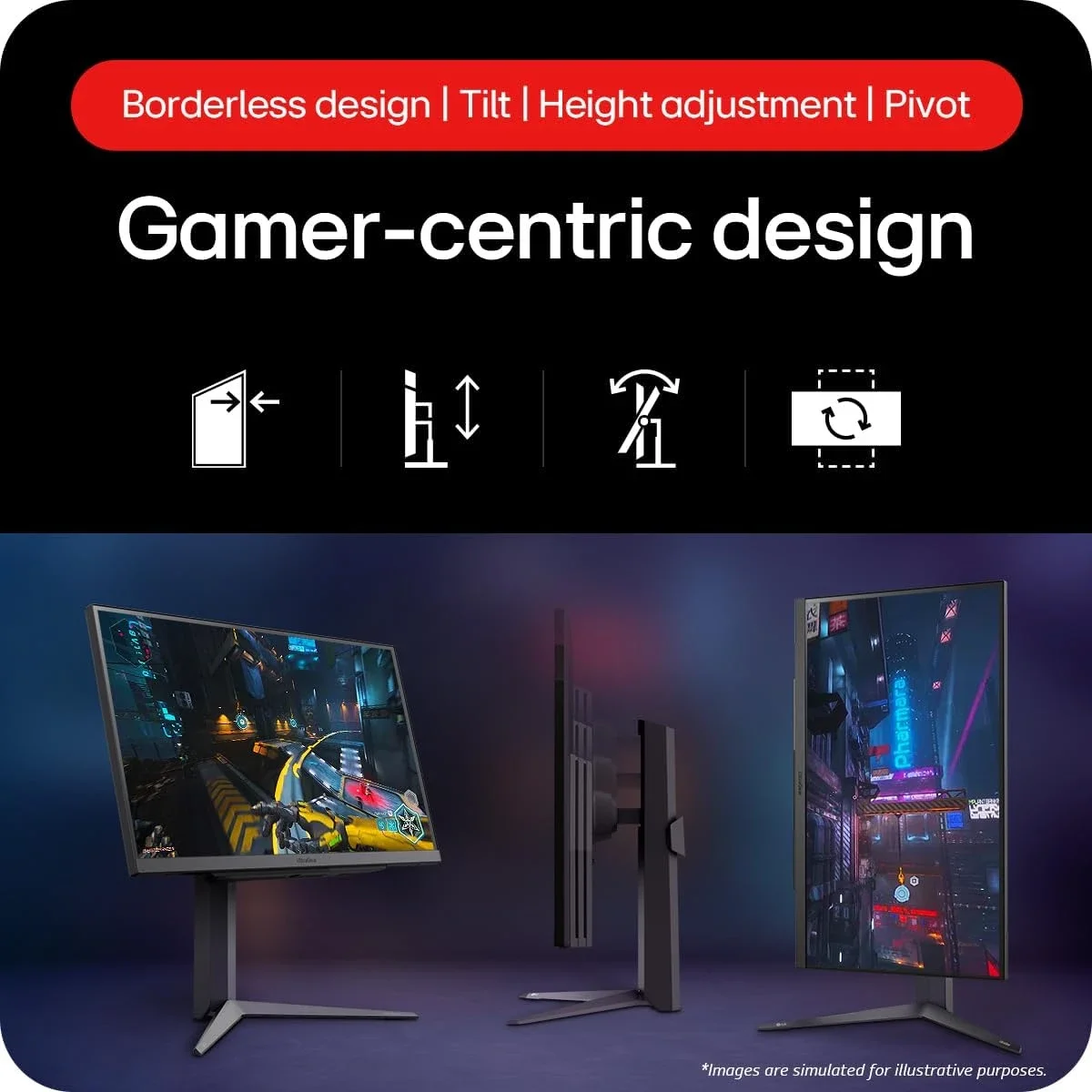 LG UltraGear 27GS75Q 27-inch QHD IPS Gaming Monitor, 200Hz, 1ms, HDR10, Black - Thumbnail 2