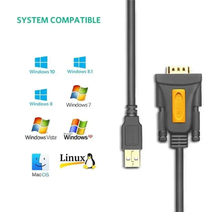 Ugreen 20210 USB-A to RS232 DB9 Adapter Cable – 1m - Image 3