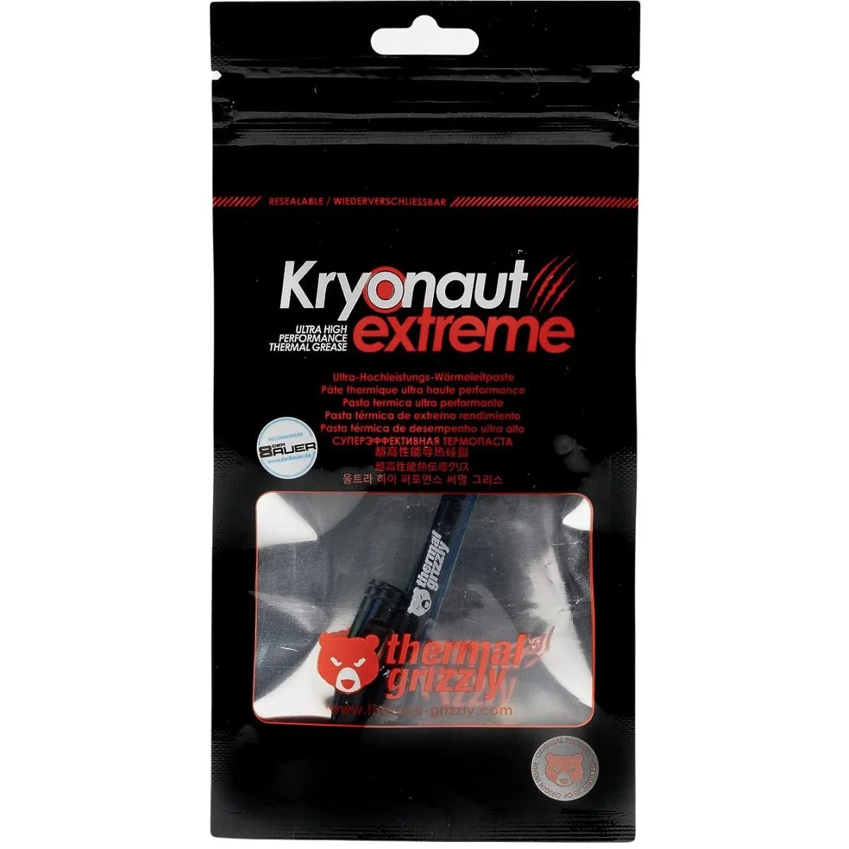 معجون حراري Thermal Grizzly Kryonaut Extreme عالي الأداء 2 غ، 14.2 واط/متر كلفن