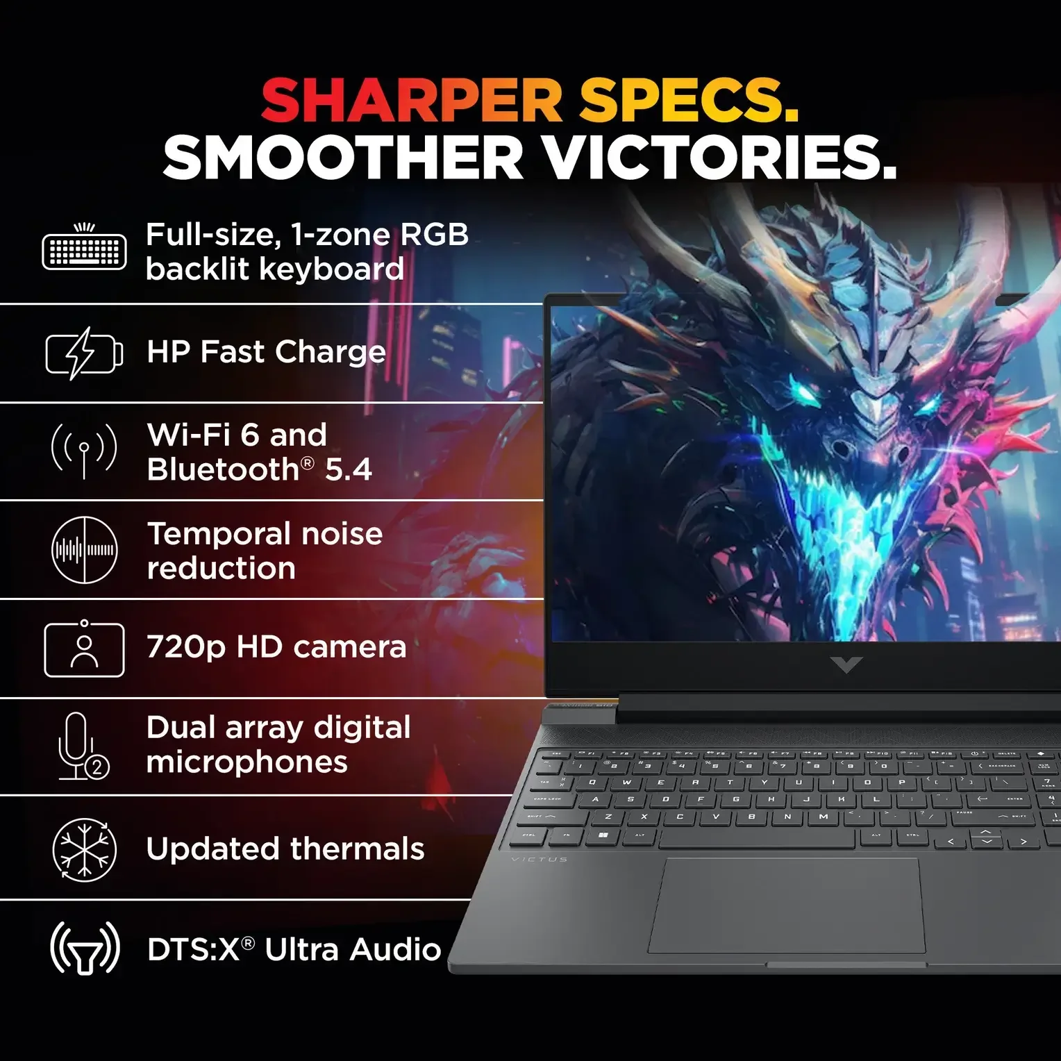 HP Victus 15 Gaming Laptop Intel Core i7-13620H RTX 5050 8GB 15.6-inch FHD IPS 144Hz 24GB RAM 1TB SSD - Image 5
