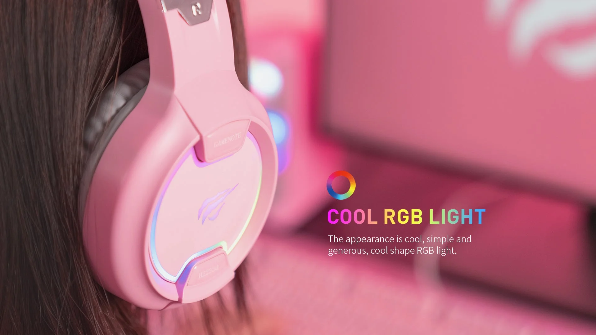 سماعة ألعاب HAVIT H2233D بأذني قط وإضاءة RGB ومحركات 50 مم - Thumbnail 7