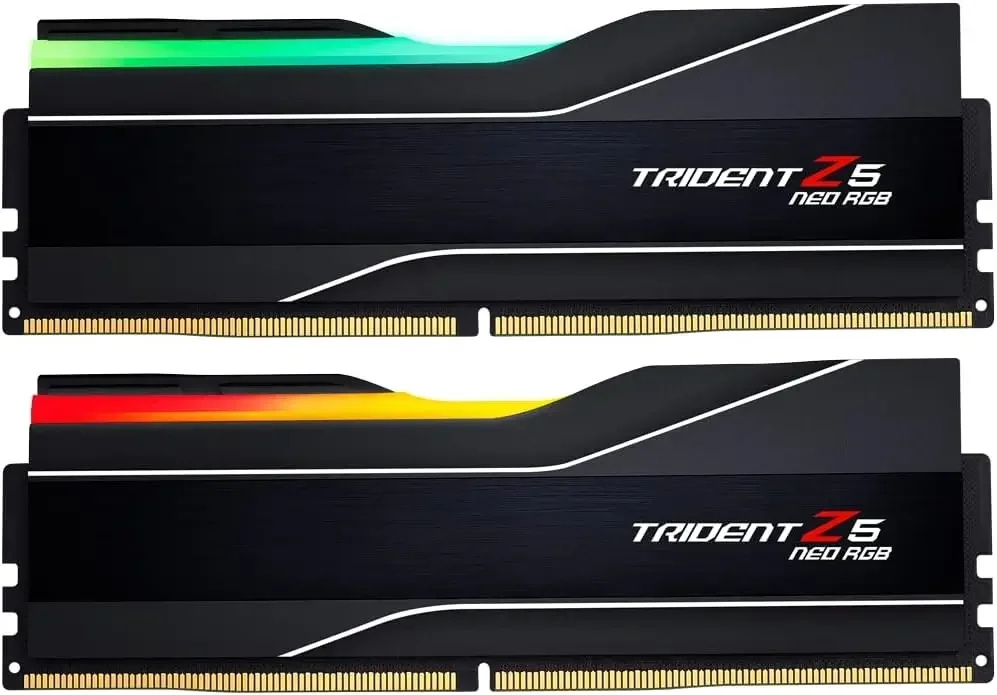 رام G.SKILL Trident Z5 Neo RGB بسعة 64GB (2x32GB) DDR5 بسرعة 6000MHz للكمبيوتر المكتبي