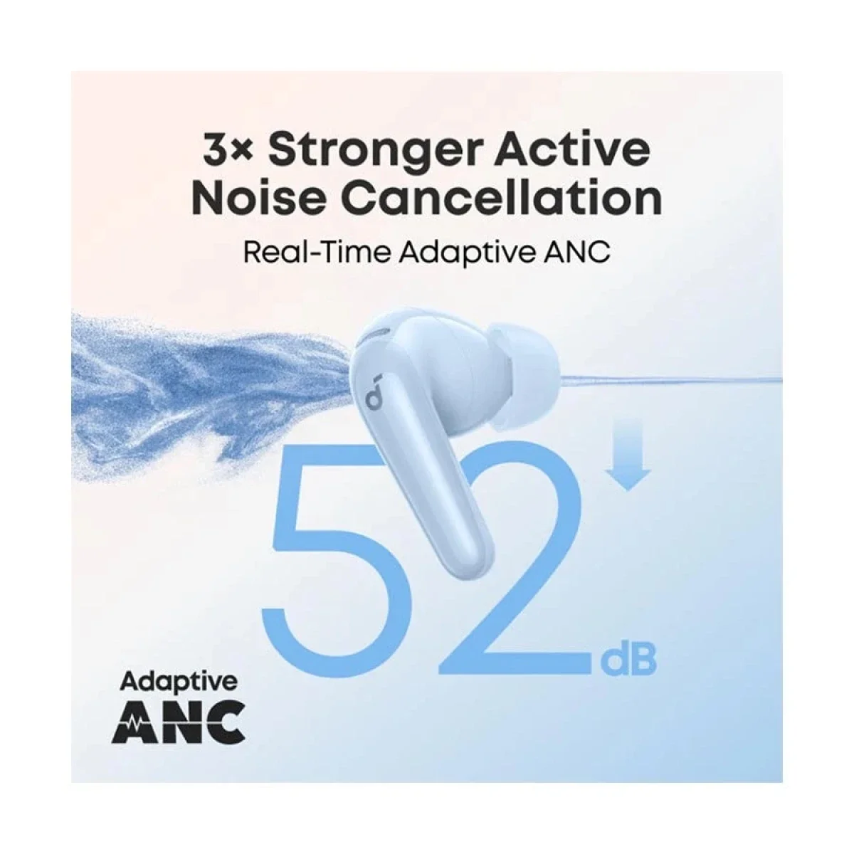 سماعات أذن لاسلكية Anker Soundcore R60i NC مع إلغاء ضوضاء تكيفي وصوت عالي الدقة ووقت تشغيل 50 ساعة - أزرق - Thumbnail 3