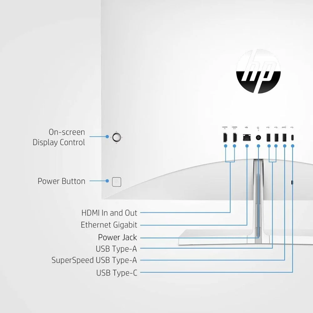 كمبيوتر الكل في واحد HP Pavilion 24-CA2000 بمعالج i7-13700T الجيل 13، رام 16GB DDR4، تخزين 512GB NVMe M.2 SSD، رسومات Intel UHD Graphics 770، شاشة لمس 23.8 إنش FHD، Windows 11 – 6L7A8AV-CTO3 - Image 7
