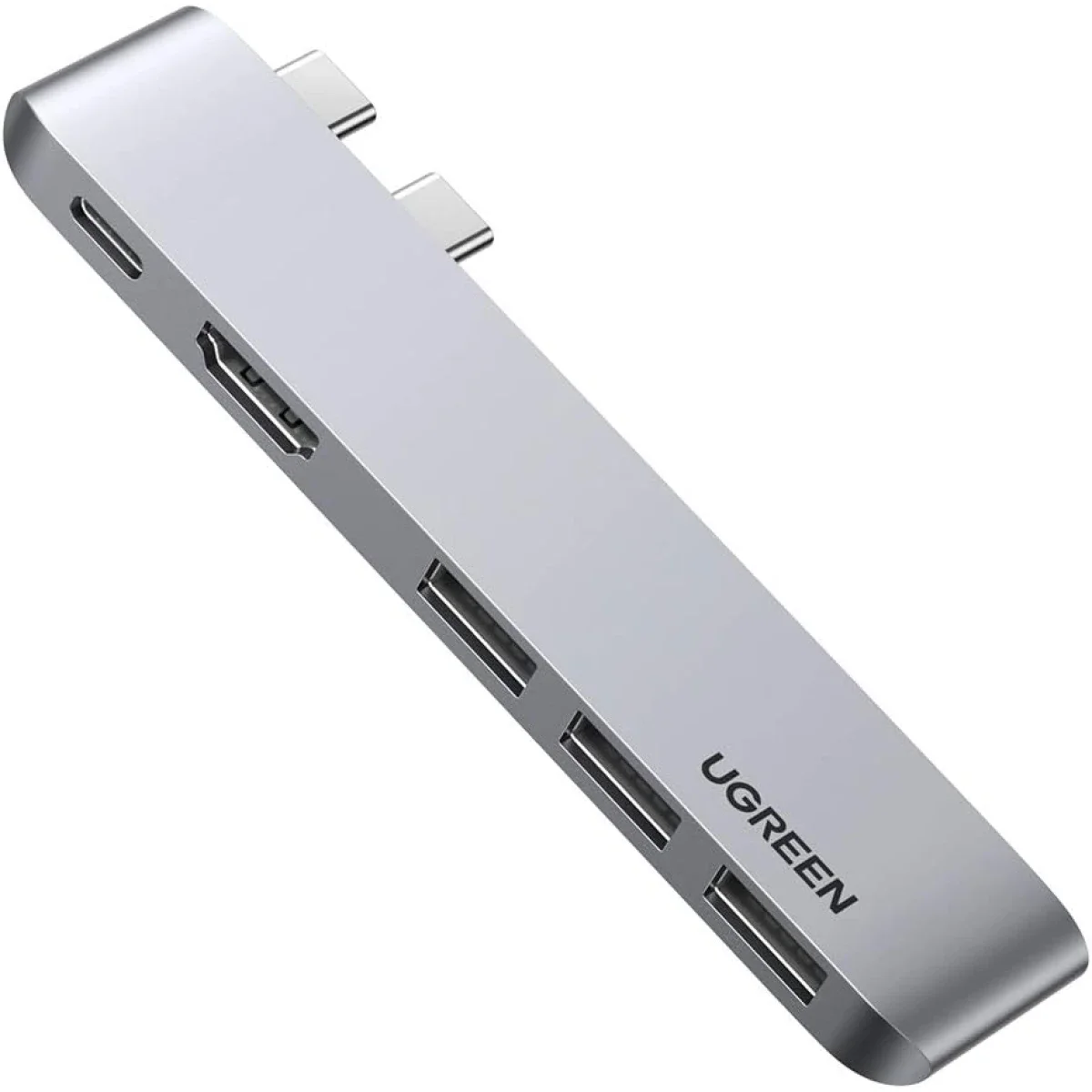 Ugreen CM251 USB-C Hub with 4K HDMI, Thunderbolt 3, 100W PD and 3 USB 3.0 Ports - Silver - Image 1