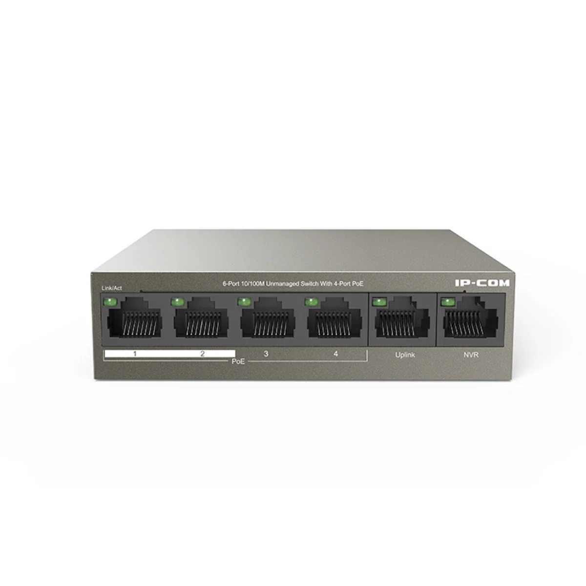 IPCOM 6-Port Fast Ethernet PoE Switch with 2 Uplink Ports
