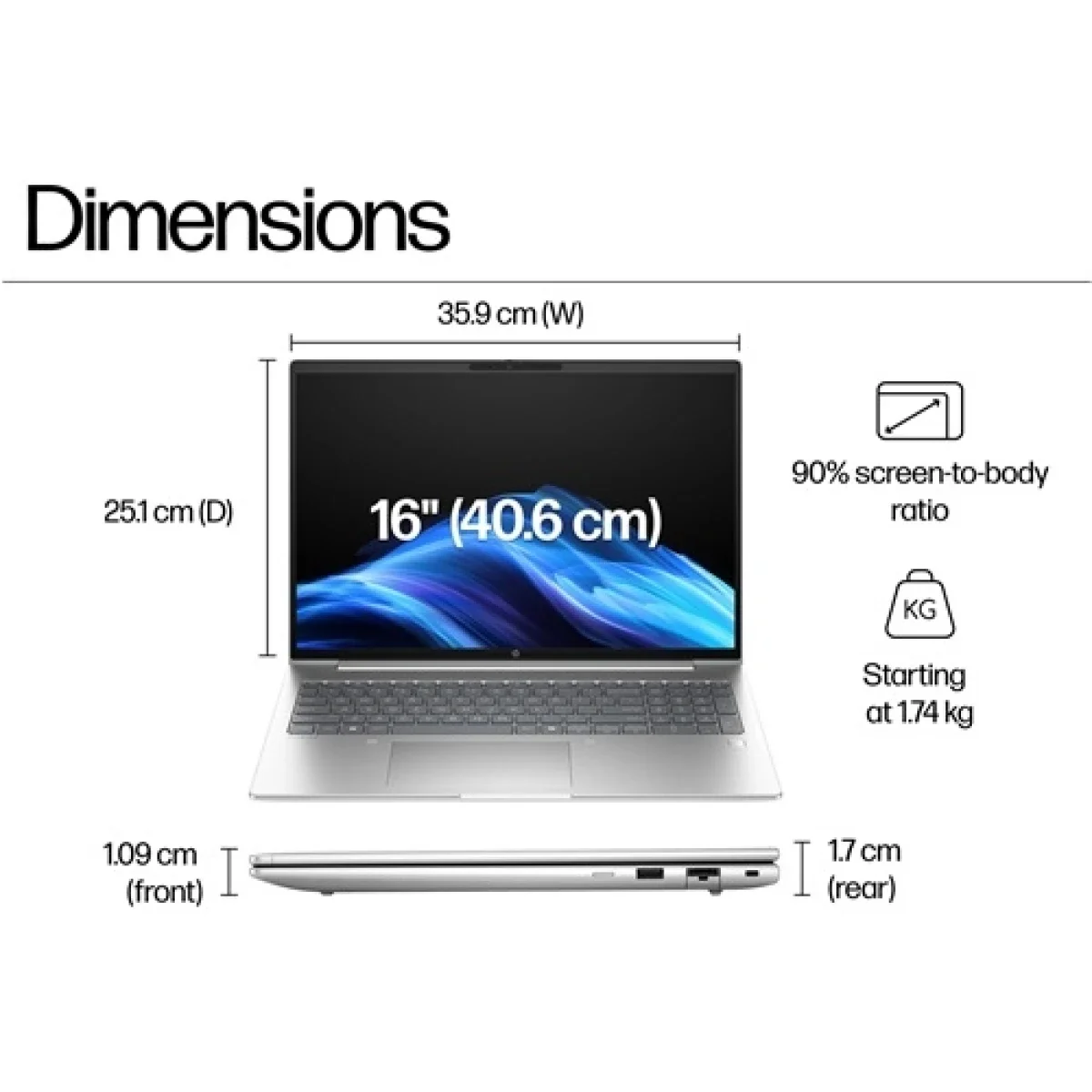 HP ProBook 4 G1i 16-inch Business AI Laptop, Intel Core Ultra 7 255H, RTX 3050 4GB, Silver - Image 7