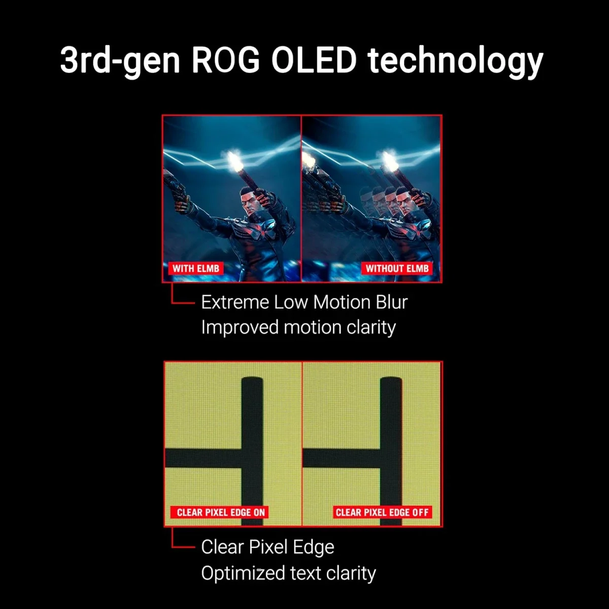 شاشة ألعاب Asus XG27AQDMGR ROG Strix OLED مقاس 27 إنش بدقة 2K ومعدل 240 هرتز - Thumbnail 4