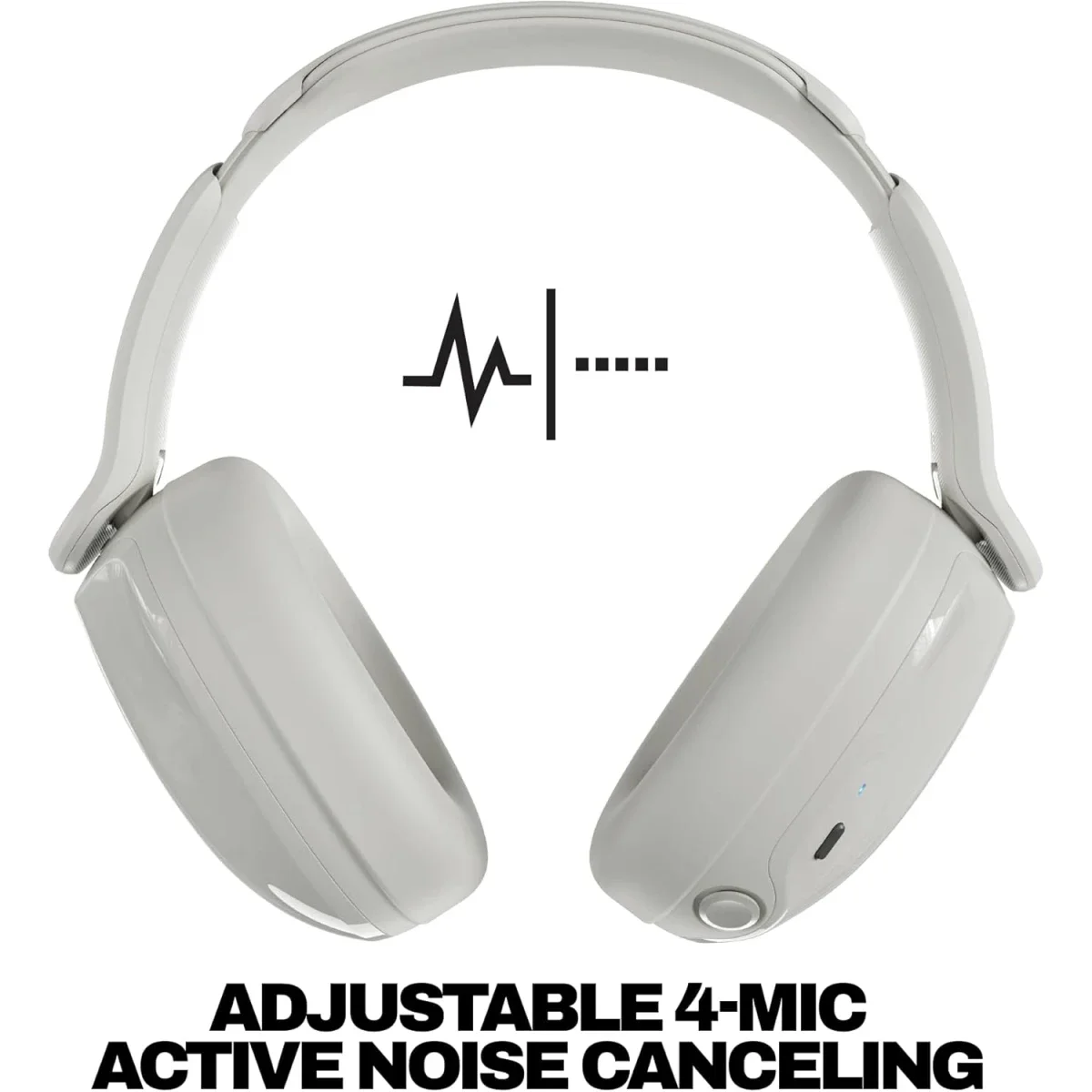 Skullcandy Hesh 540 ANC Wireless Over-Ear Bluetooth Headphones with THX Spatial Audio - Bone - Thumbnail 6