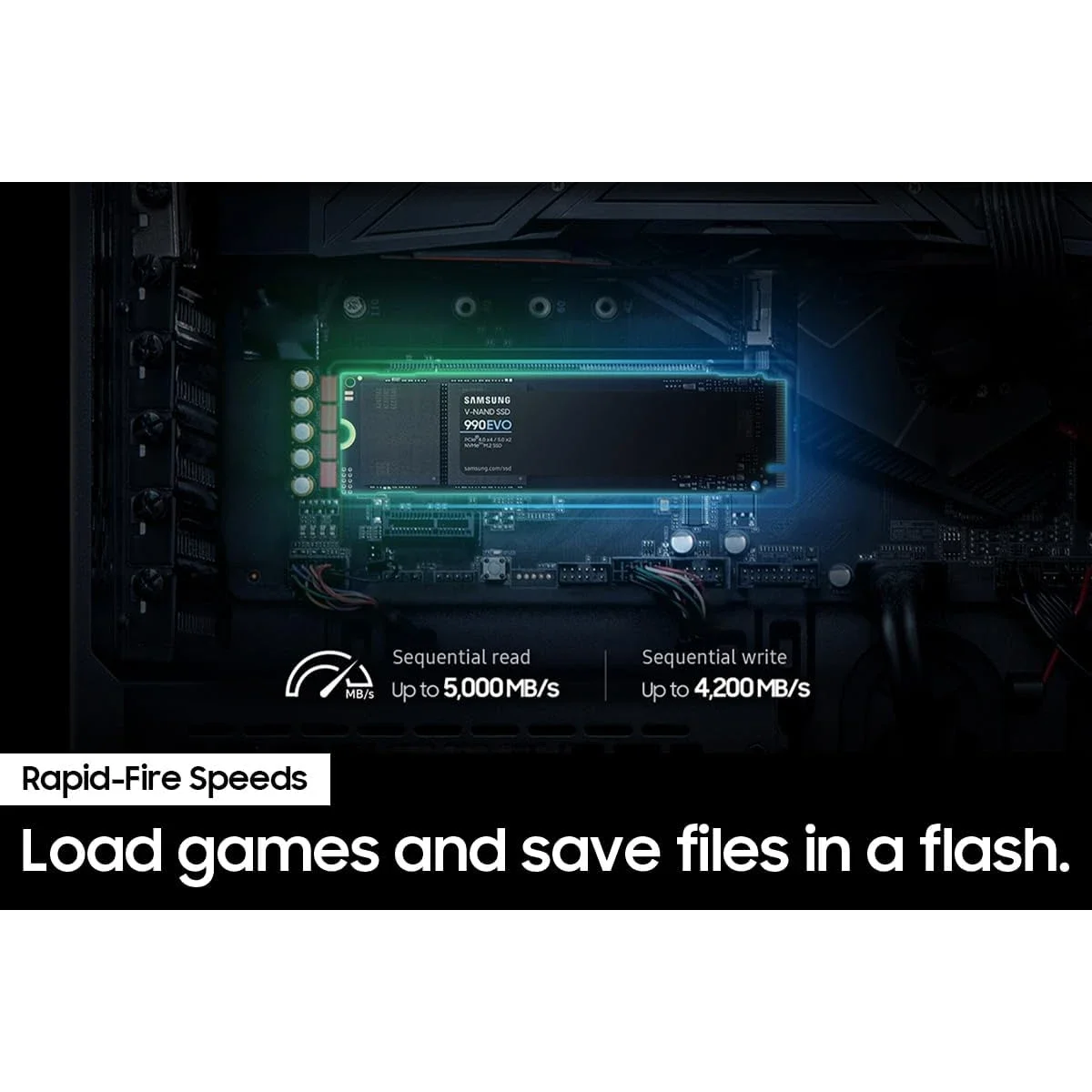 وحدة تخزين SSD Samsung 990 EVO بسعة 2 TB PCIe 5.0 M.2 2280 NVMe - Image 3