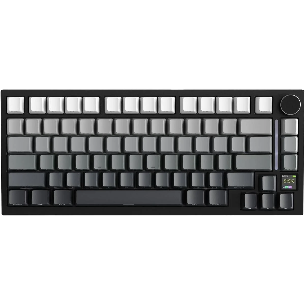 كيبورد ألعاب ميكانيكي ATTACK SHARK X820 Ultra لاسلكي 75% مع شاشة TFT ومقبض وإضاءة RGB - Moonlit Night