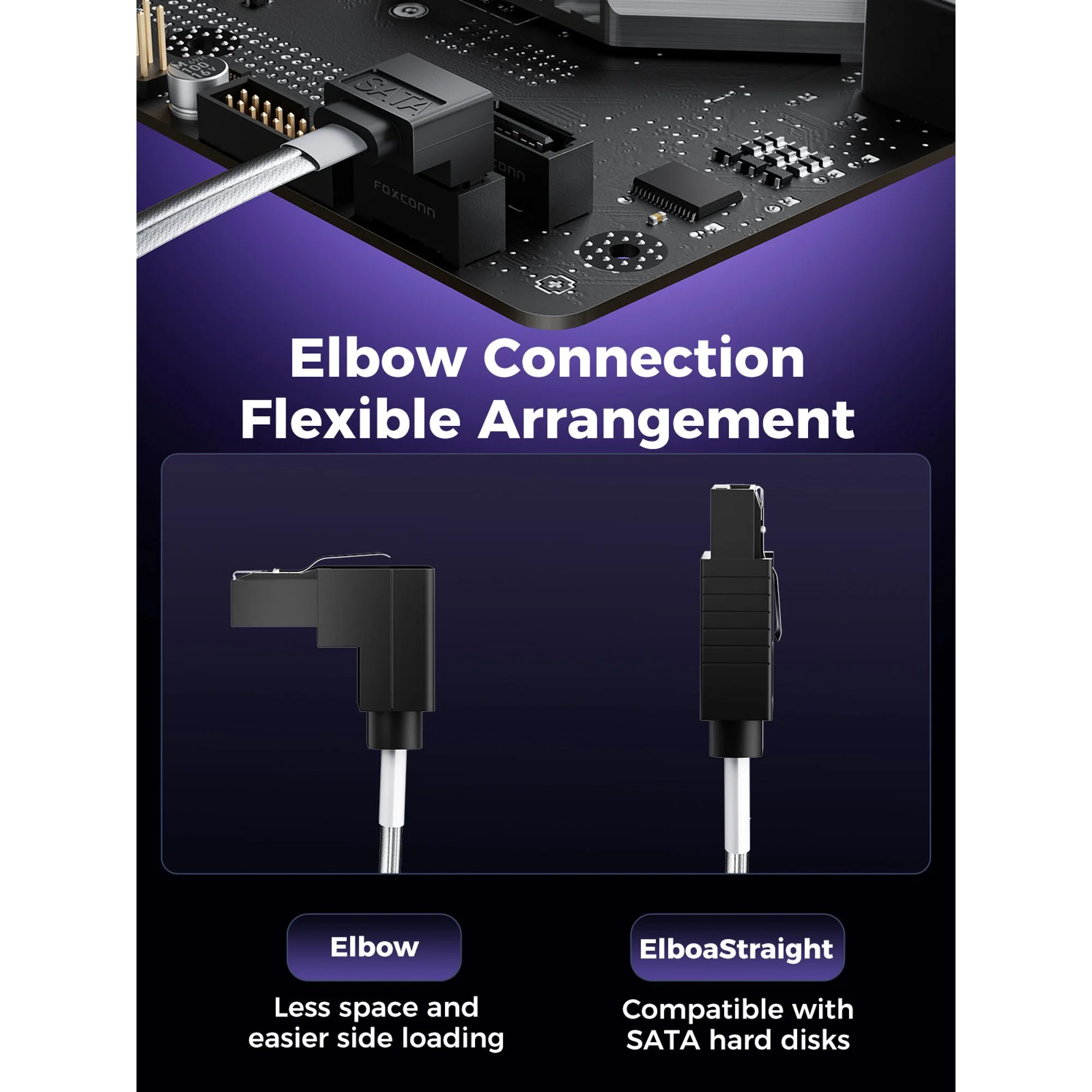 كابل ORICO 1×3 SATA 3.0 لنقل بيانات الهارد، 6Gbps، 90 سم - Thumbnail 6