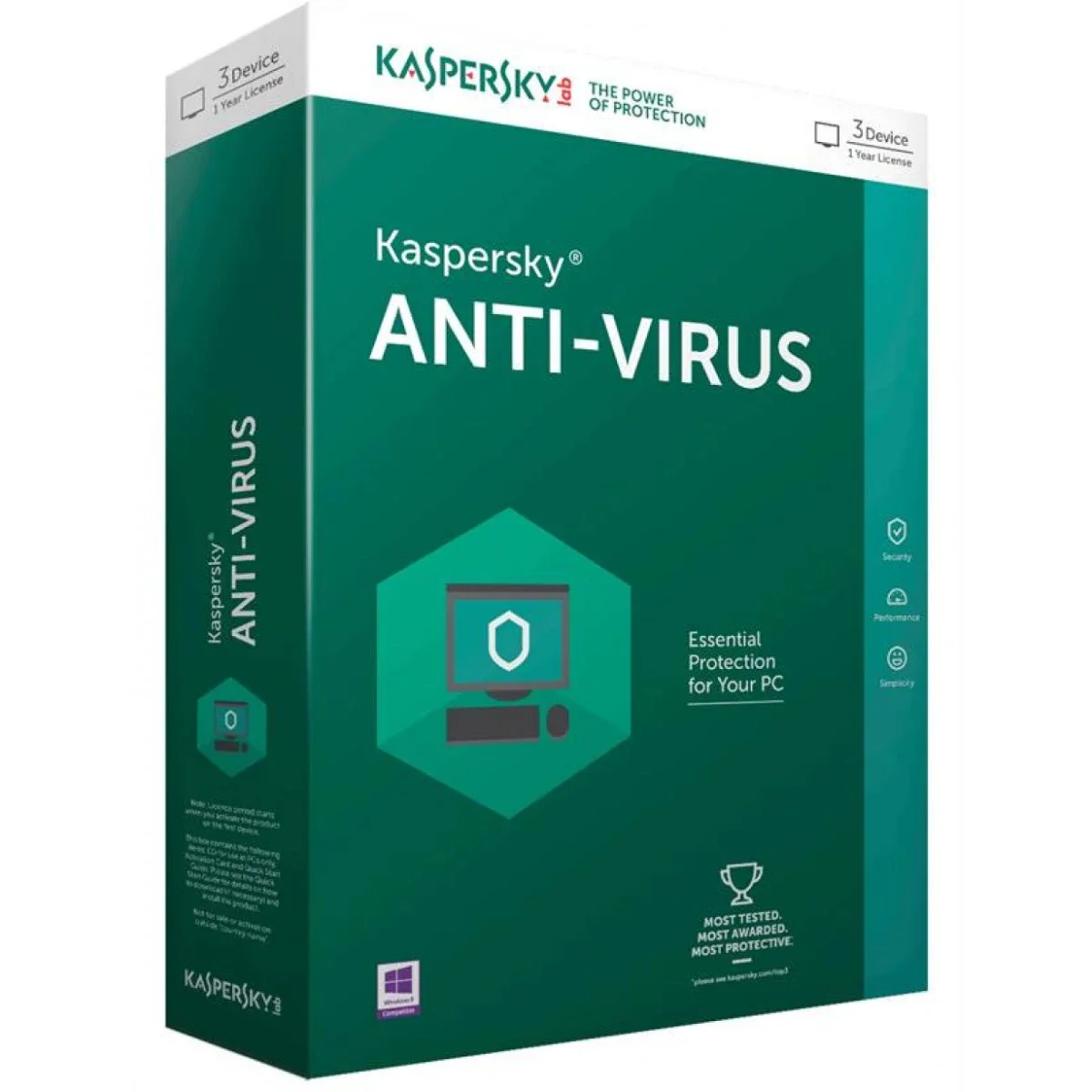 Kaspersky Anti-Virus 3+1 2017 for 3 Devices, 1 Year