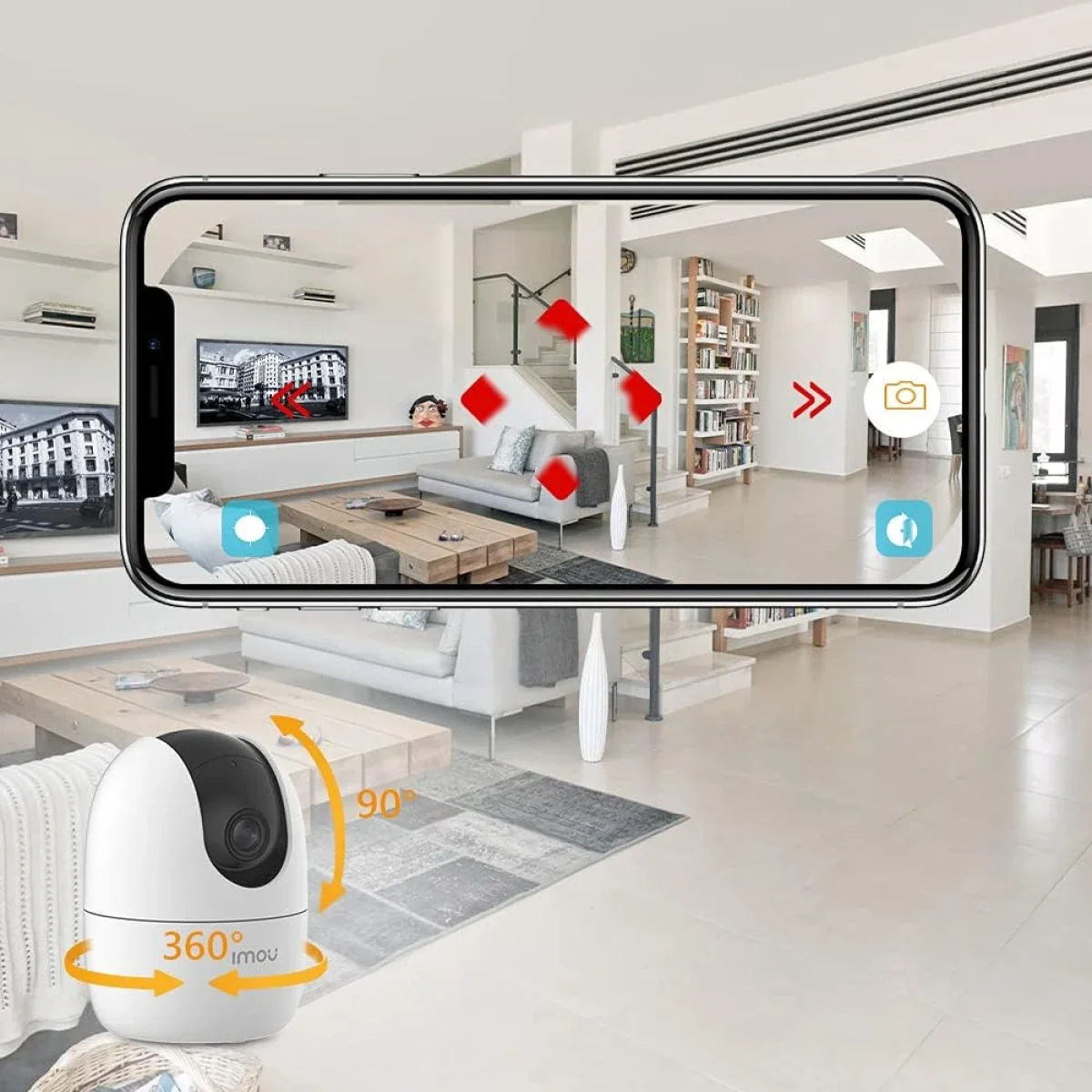 كاميرا مراقبة داخلية IMOU Ranger 2 بدقة 5MP و3K مع عرض 360° وWi‑Fi ومحادثة ثنائية الاتجاه واكتشاف الأشخاص - Thumbnail 3