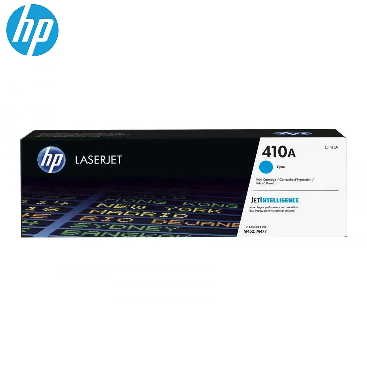 خرطوشة تونر HP 410A CF411A أصلية سماوي لطابعات LaserJet