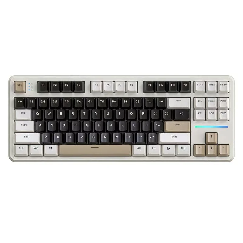 كيبورد ATTACK SHARK X87 ميكانيكي ثلاثي الاتصال بتصميم Gasket بلون Star Black وسويتش Strawberry