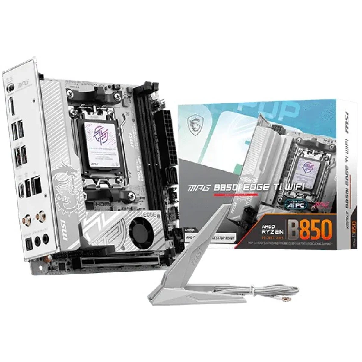 لوحة أم ألعاب Mini-ITX MSI AM5 DDR5 واي فاي 7 MPG B850I EDGE TI WIFI