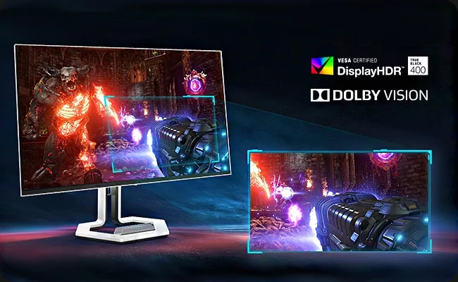 شاشة ألعاب Lenovo Legion Pro 27Q-10 مقاس 26.5 إنش QD-OLED بدقة QHD ومعدل 280 هرتز وزمن استجابة 0.03 مللي ثانية، أبيض - Thumbnail 10