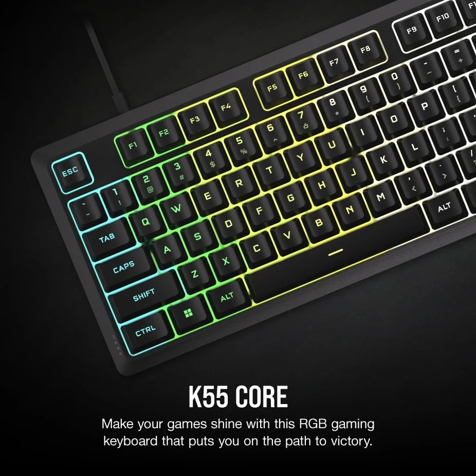كيبورد ألعاب Corsair K55 CORE RGB أسود - CH-9226C65-NA - Image 3