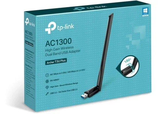 محول واي فاي TP-LINK Archer T3U Plus AC1300 ثنائي النطاق USB 3.0 مع هوائي عالي الكسب - Image 7