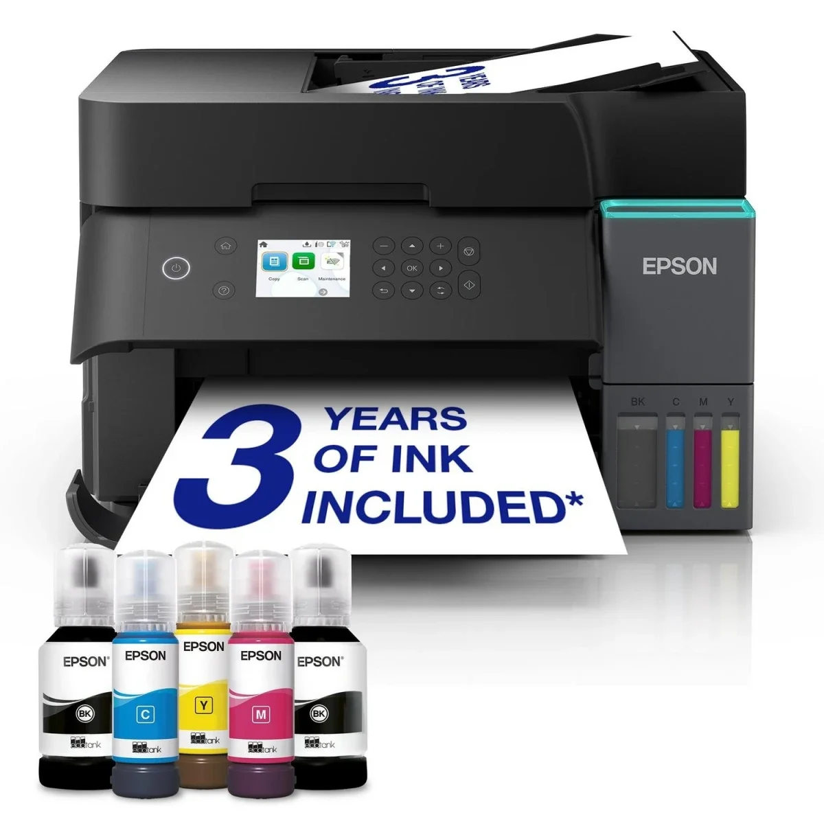 EPSON EcoTank L6370 A4 Wi-Fi Duplex All-in-One Ink Tank Printer, Heat-Free Technology, Up to 8,500-Page Ink Yield for Small & Mid-Sized Businesses