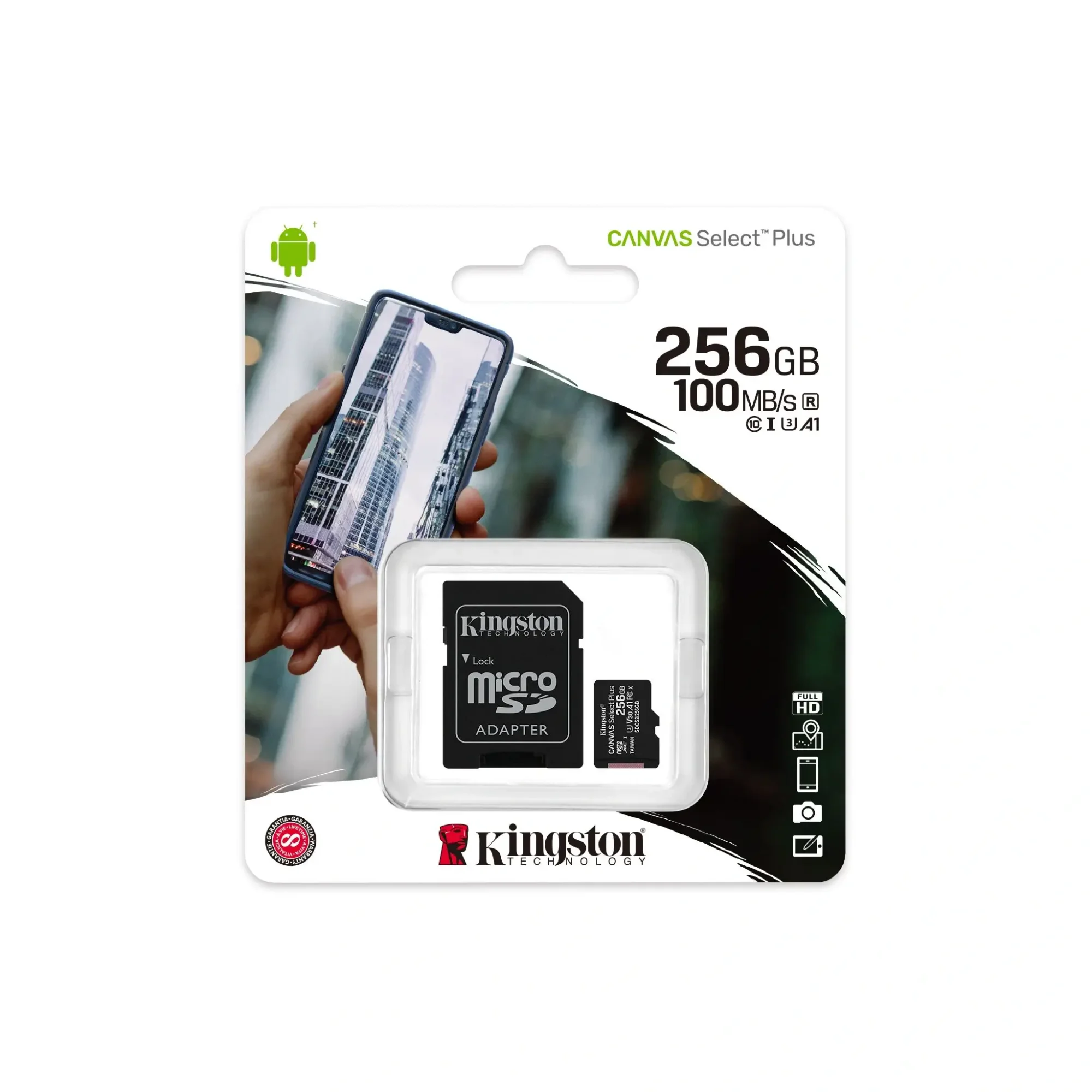 كرت ذاكرة microSD Kingston Canvas Select Plus سعة 256GB مع محول SD - Image 4